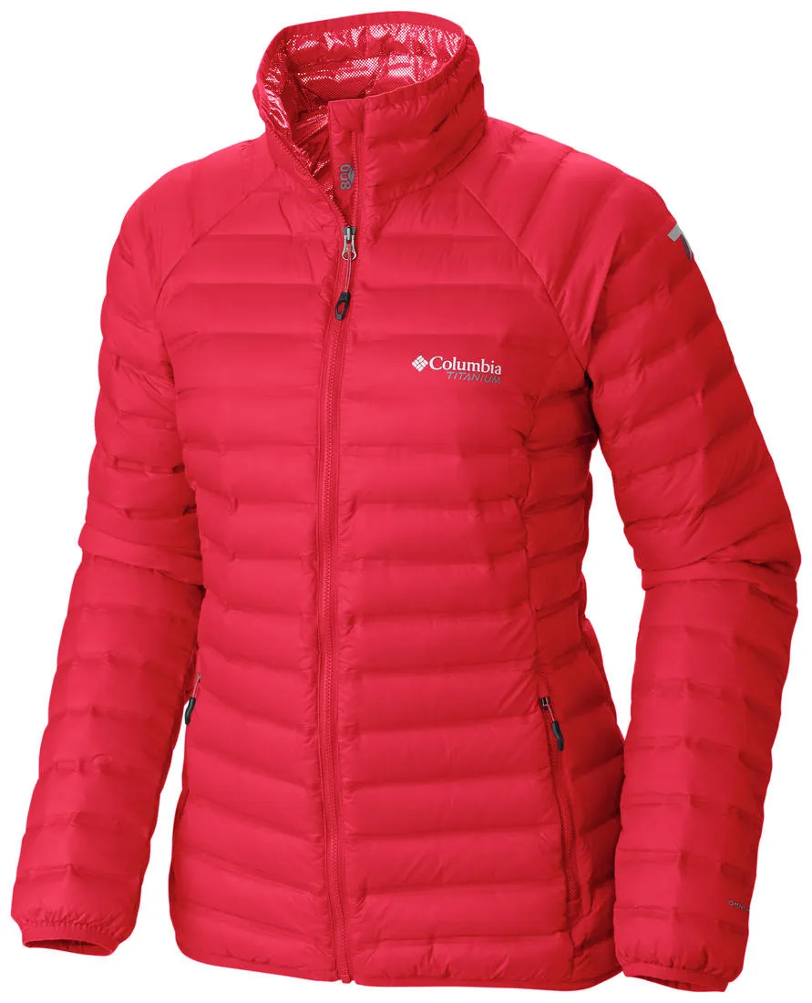 Columbia Women Red Compactor Down Jacket Suitable for team sports
