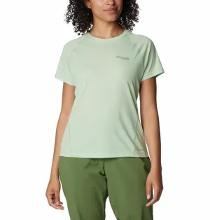 Columbia Women Green Cirque River Short Sleeve Crew quick dry