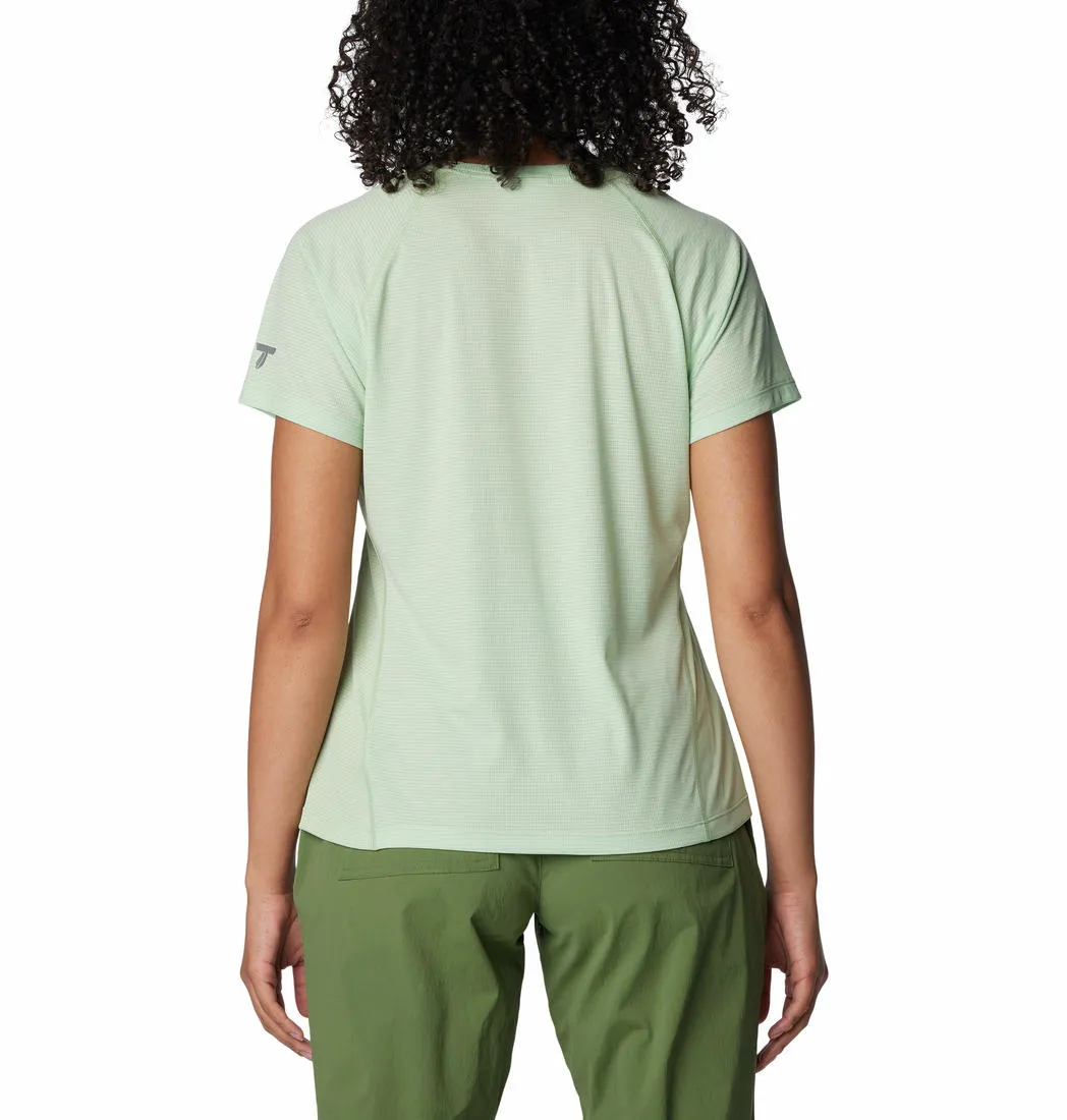 Columbia Women Green Cirque River Short Sleeve Crew Adult Wear Casual Active Wear