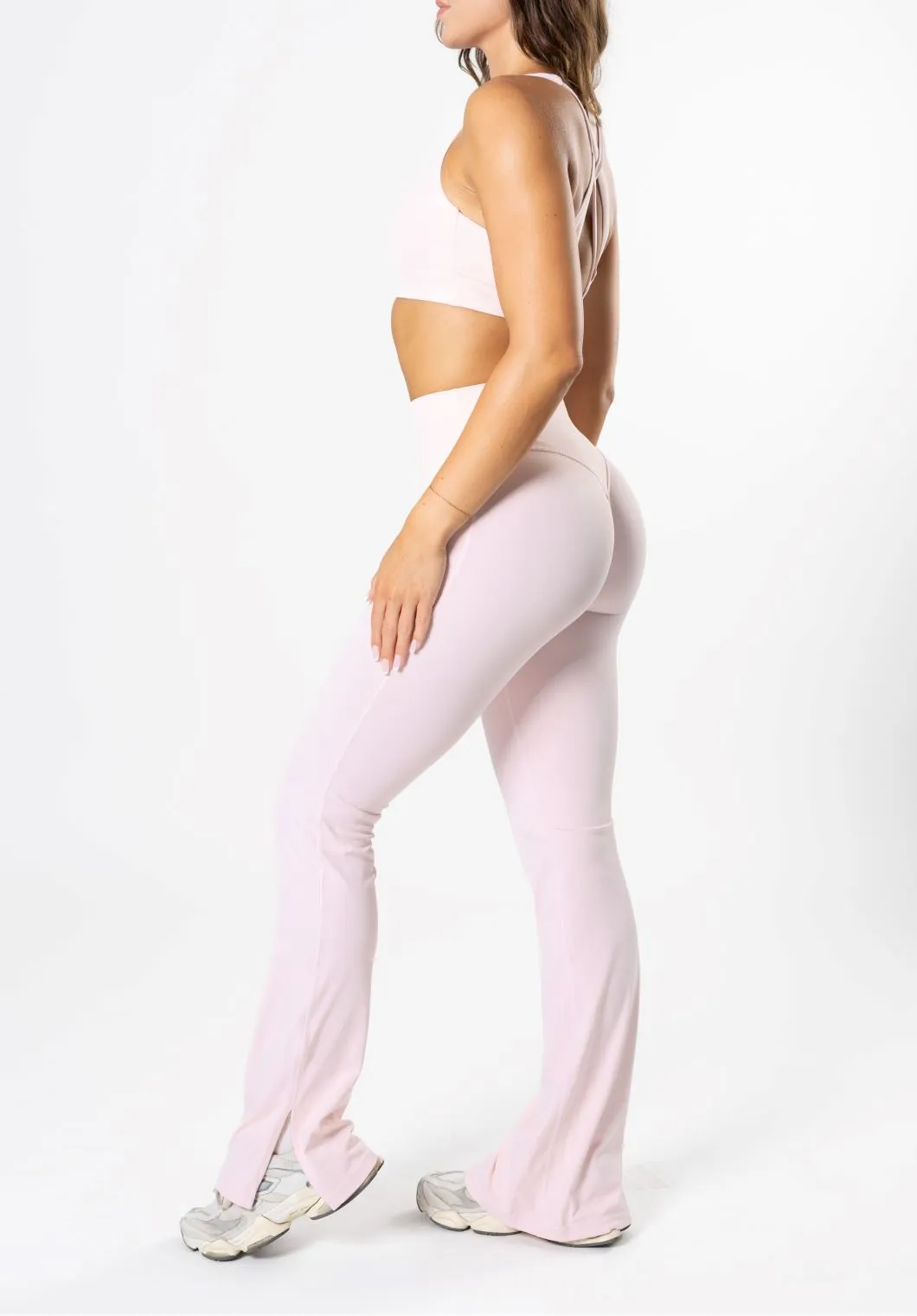 Lightweight Material Beginner Level Contour Hug RecStretch Original Sculptseam? Plus Flare Legging 34" Sweet Tea