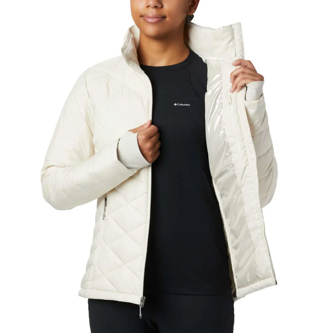 Columbia Women White Heavenly Jacket Interchangeable Collar System Neutral
