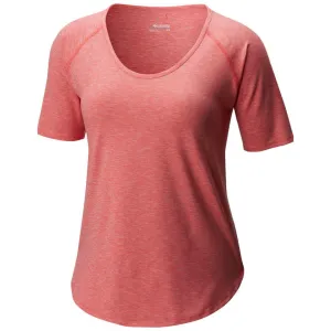 Seasonal Casual Urban Casual Look Columbia Women Pink Wander More SS Tee (Sun Protection)