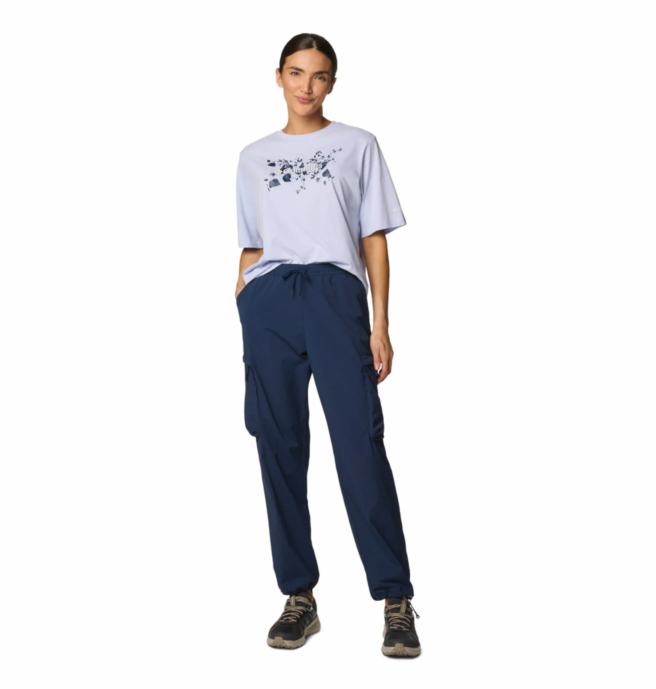 Quick Fit Performance color blocking Columbia Women Purple North Cascades Relaxed Tee