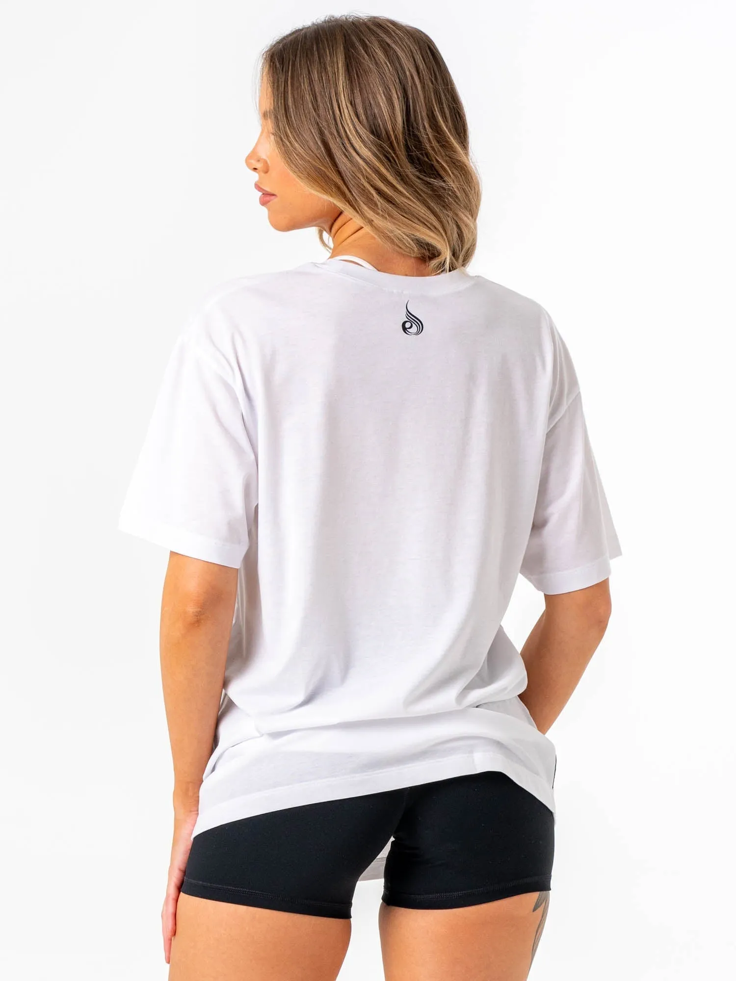 BiodegradableMaterial Urban Style Emerge Oversized T-Shirt - White