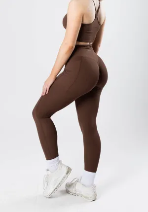 Daily Casual Breathable Fabric Maternity Wear RecStretch? Empower Sculptseam? Plus Pocket Legging Coconut