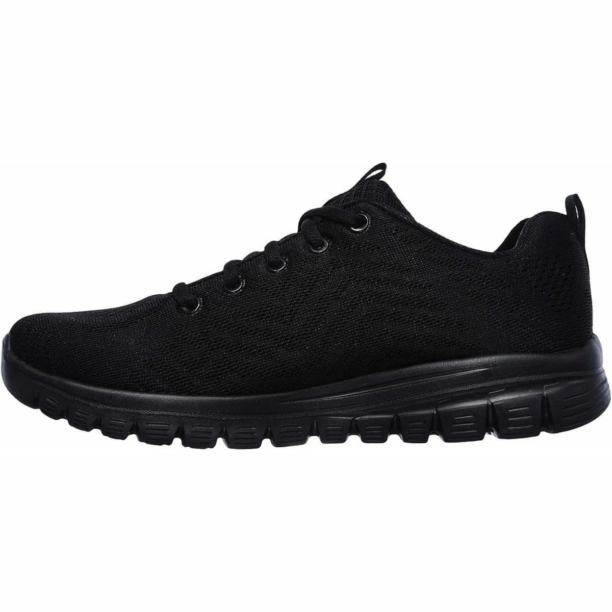 Skechers Graceful WIDE FIT Womens Training Shoes - Black Love Glow