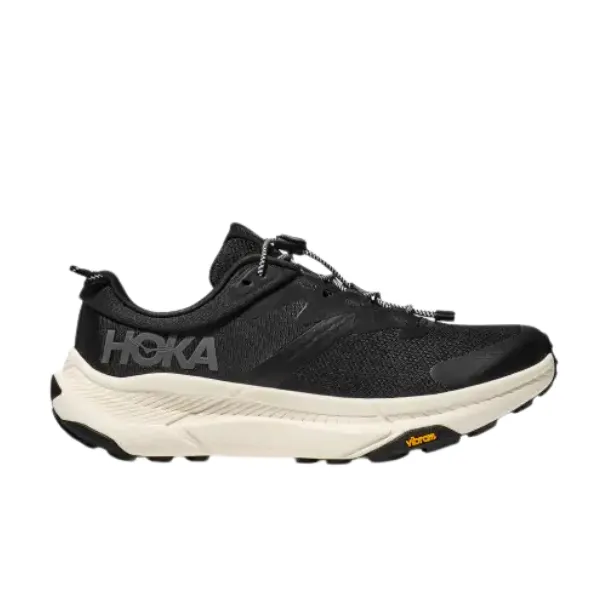 HOKA Women's Transport (Wide Width) Black/White running on uneven ground shoes