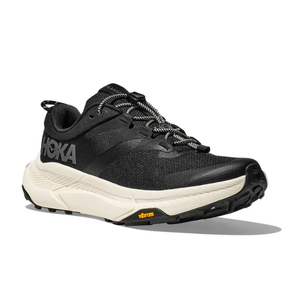 Ultra Responsive Foam Low Top Design HOKA Women's Transport (Wide Width) Black/White