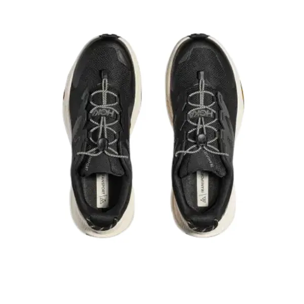 HOKA Women's Transport (Wide Width) Black/White men's athletic shoes