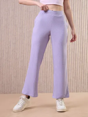 Women Cubic Melange Relaxed Fit Trackpants with DOUBLE COOL sporty wear