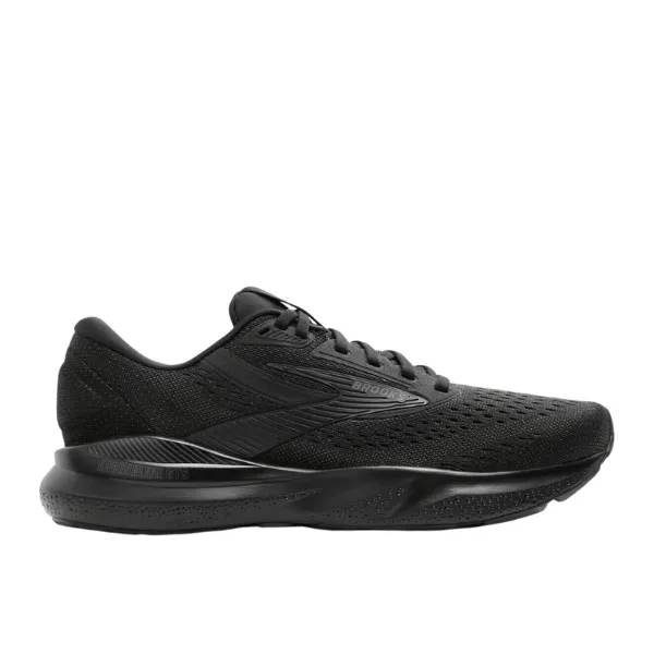 Brooks Women's Adrenaline GTS 24 Wide Black/Black suitable for training programs Motion Control Frame
