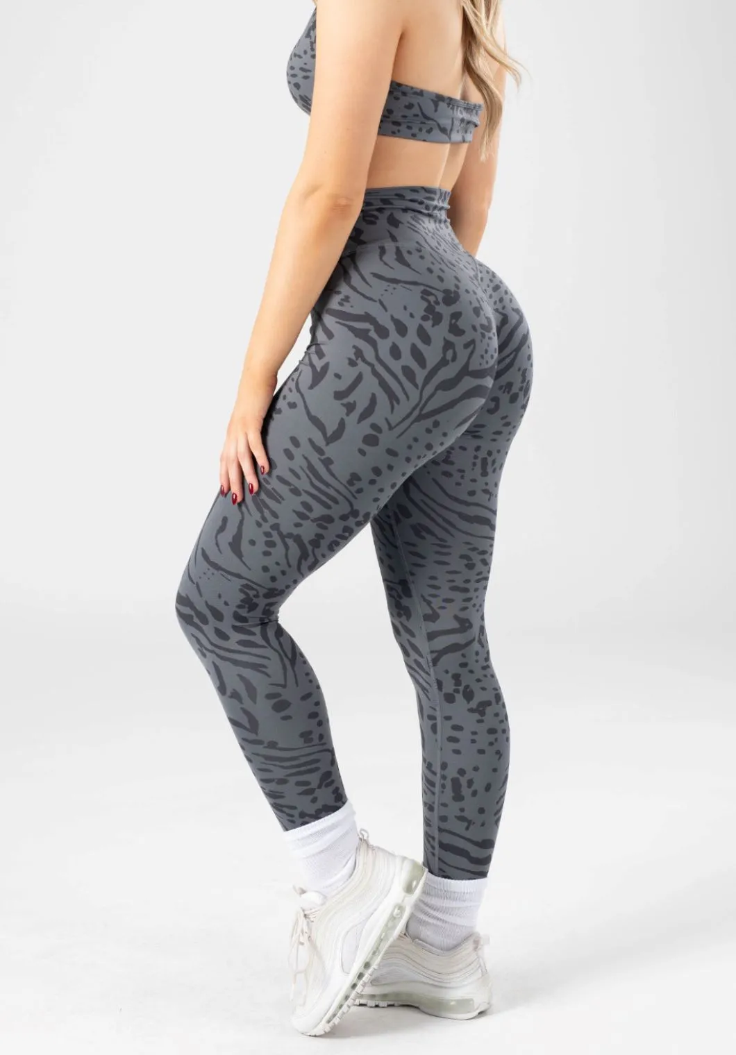 Perfect Fit Design Four Way Stretch Reluna Original Sculptseam? Legging Grey Tiger