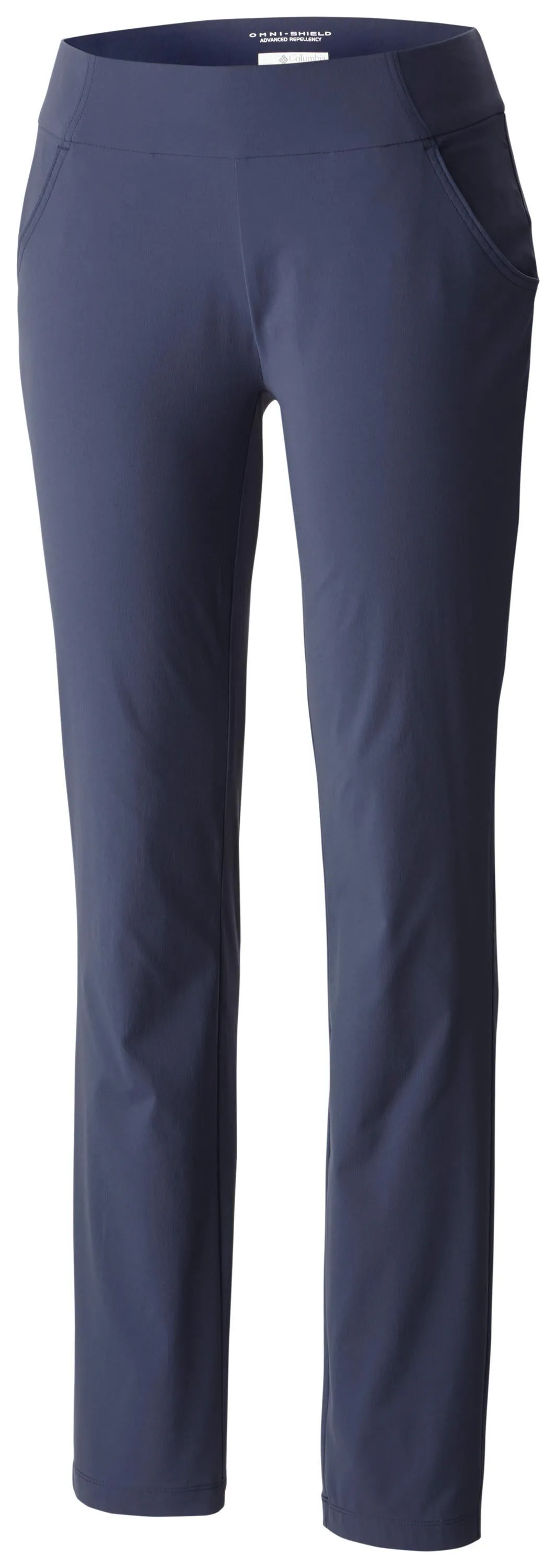 Tagless Labeling Abrasion Free Zippers Columbia Women Navy Blue Anytime Casual Pull On Pant (Sun Protection)