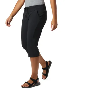 Columbia Women Black Anytime Outdoor Capri (Sun Protection) Anti Pilling Technology