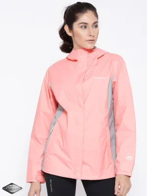 monochromatic Zip-up Columbia Women Orange Arcadia II Jacket Waterproof