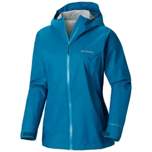 Columbia Women Blue EvaPOURation Jacket Waterproof city lights