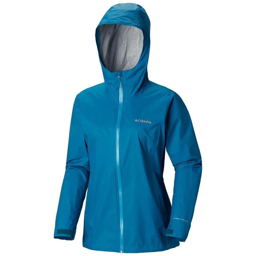 Columbia Women Blue EvaPOURation Jacket Waterproof suitable for city tours