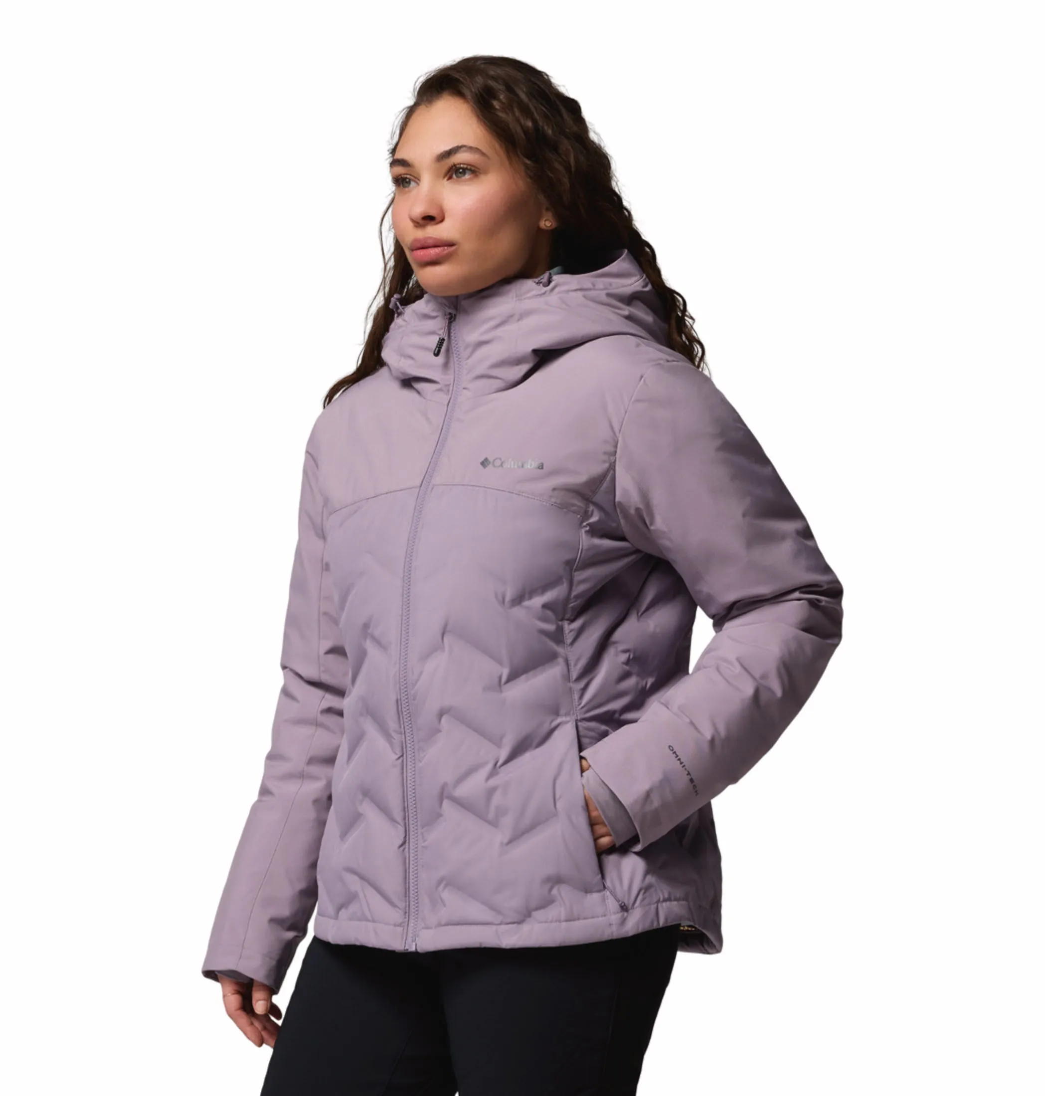 Columbia Women Purple HEAT SEAL Grand Trek III Down Jacket Timeless Comfort Layer Option