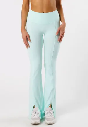 Daily Routine Budget Friendly Reluna? Front Slit Sculptseam? Flare Leggings 34" Pale Jade