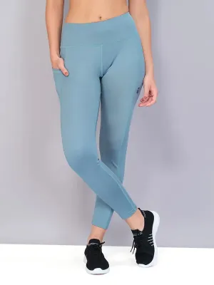 Women Solid Slim Fit Tights with ELASTO PLUS Cross Waist Design No Roll Waist