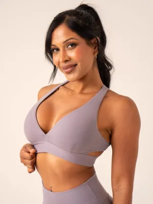 Sweat Absorbent Lining Gym-goers Prime Sports Bra - Mauve