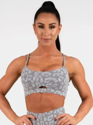 Animal Sports Bra - Leopard Grey Breathable Structure