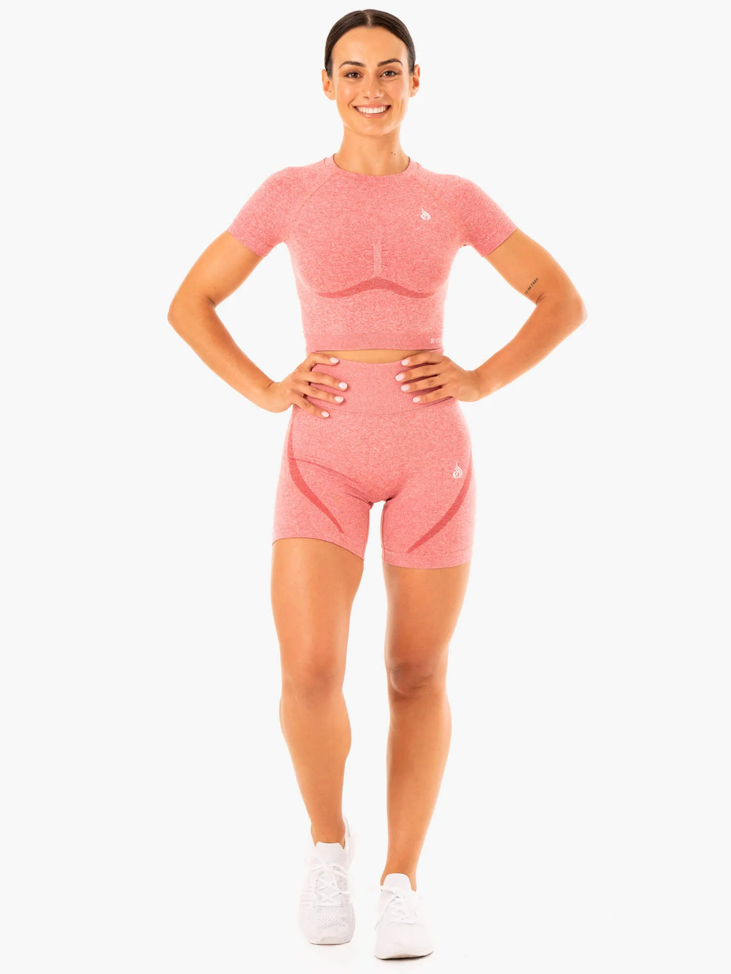 Staples Seamless T-Shirt - Pink Marl FlexibleKnit Summer Fashion