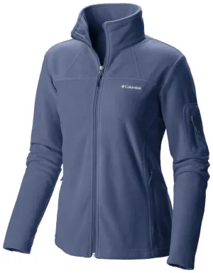 Columbia Women Blue Fast Trek II Full Zip Fleece Jacket Zippered Vents Night Out