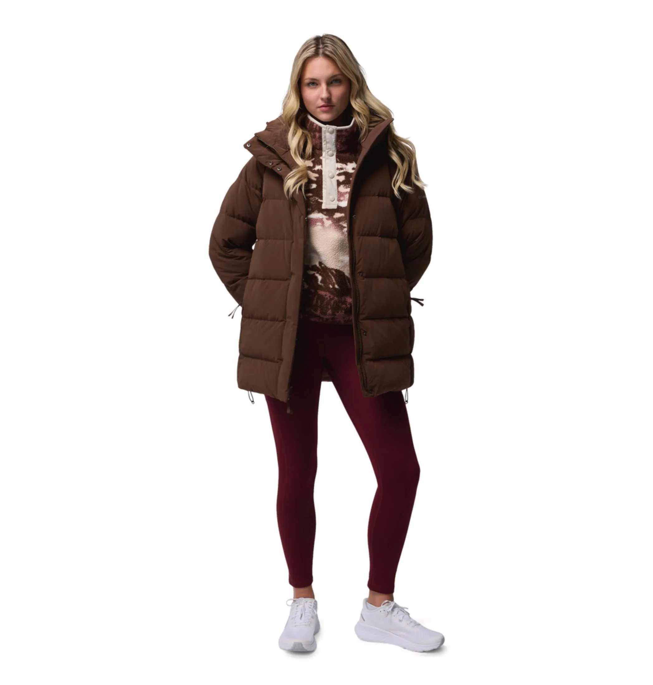 painters Adjustable Drawstrings Columbia Women Brown OmniShield Amaze Puff Jacket
