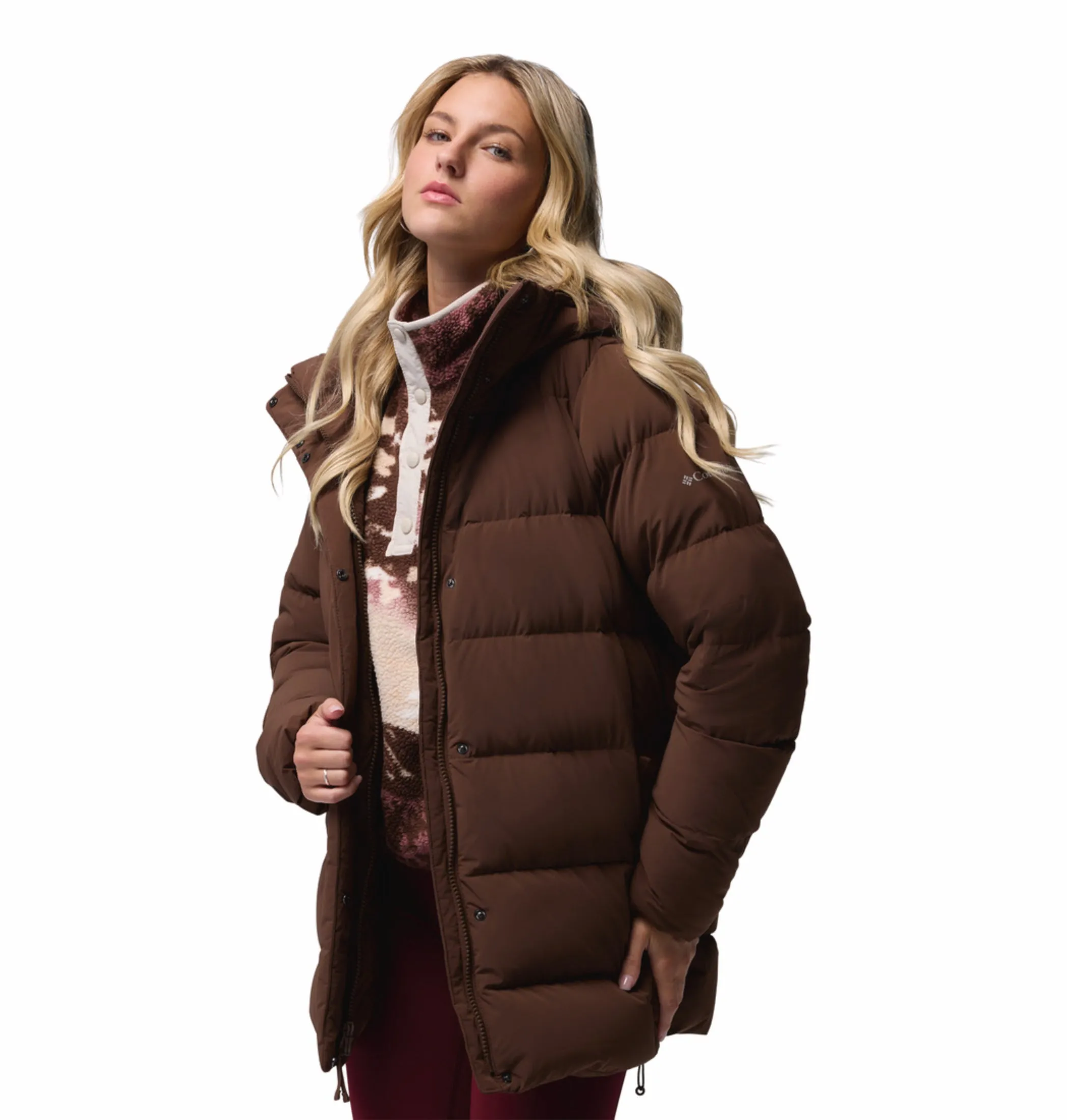 Columbia Women Brown OmniShield Amaze Puff Jacket Commodity Rugged Protection