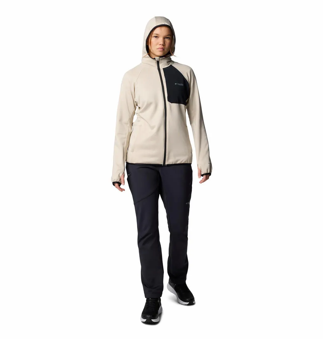 Columbia Women Brown Triple Canyon Grid Fleece Hooded FZ Late Season suitable for land sports