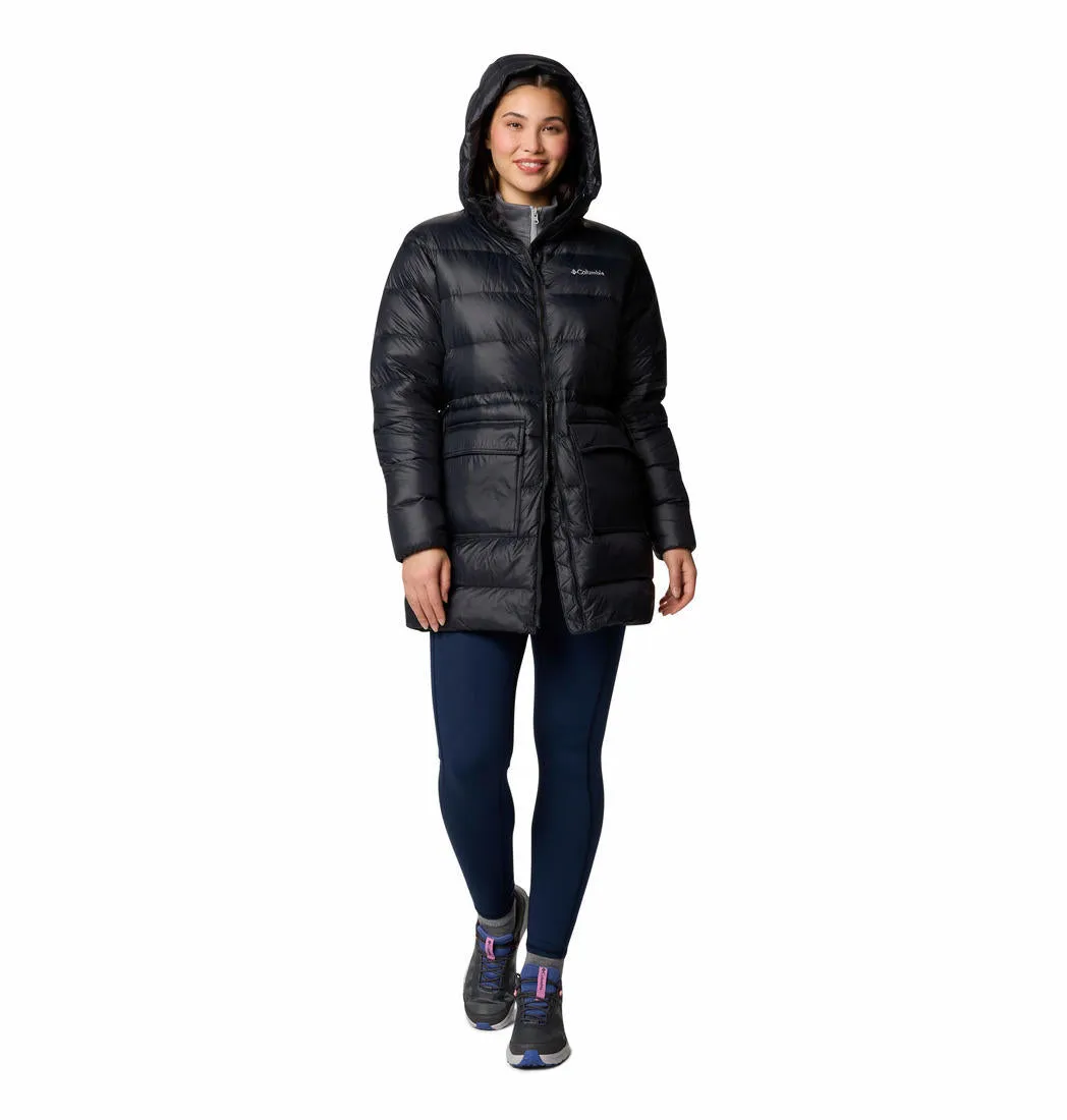 Columbia Women Black Harmony Falls Mid Down Jacket practice session gift - giving option