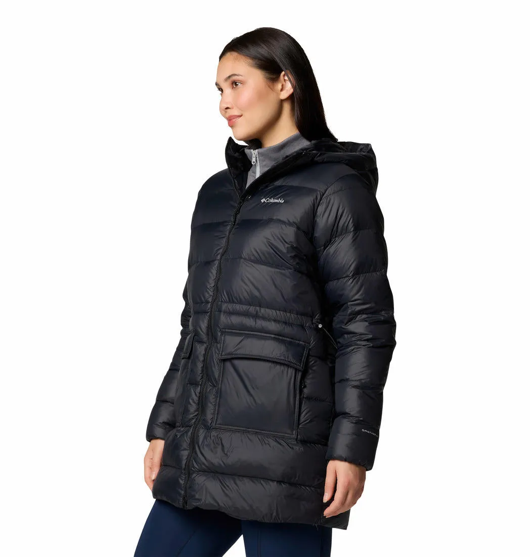 Columbia Women Black Harmony Falls Mid Down Jacket Beanie