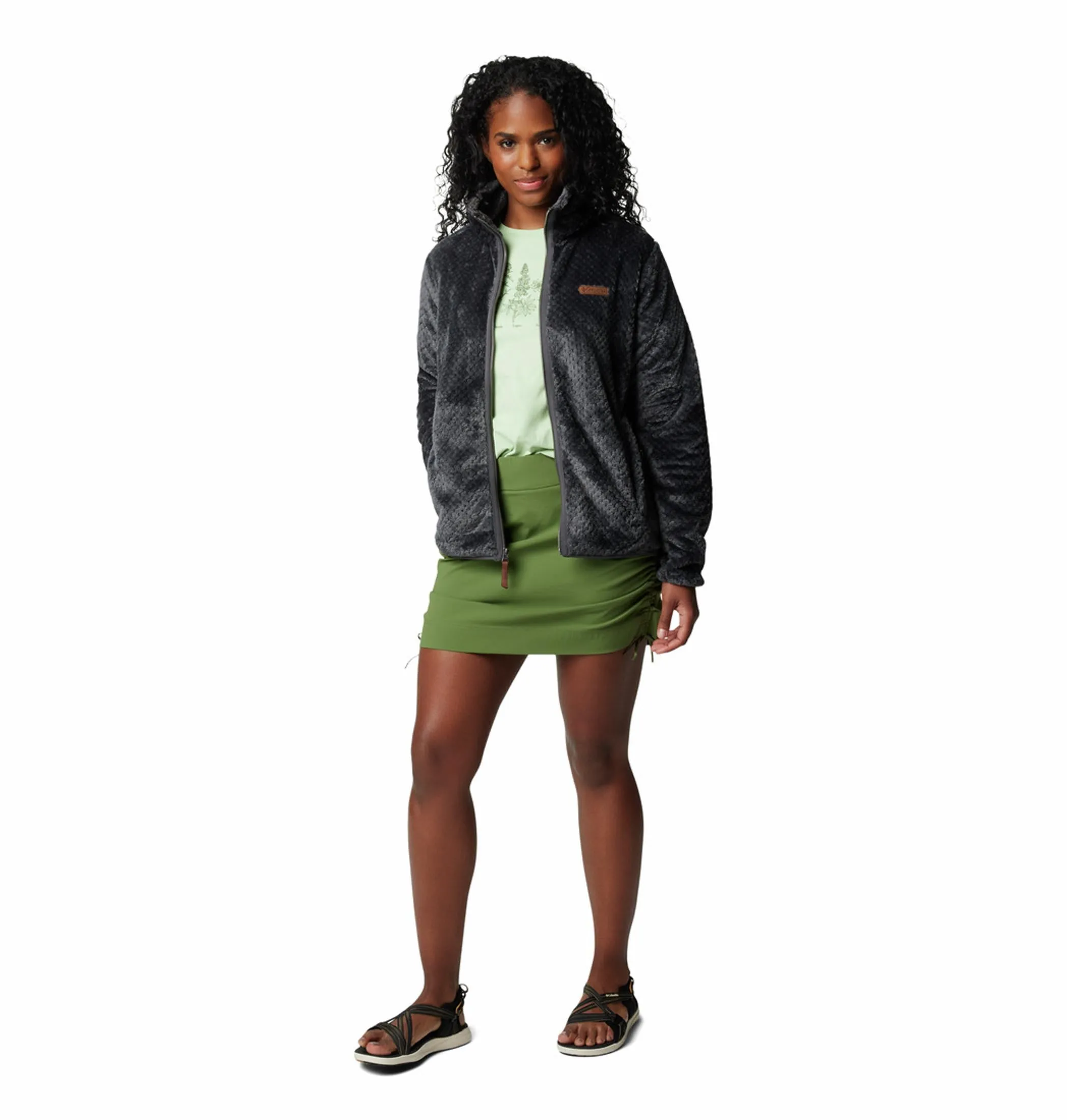 Brown Versatile Design Columbia Women Black Fire Side II Sherpa FZ