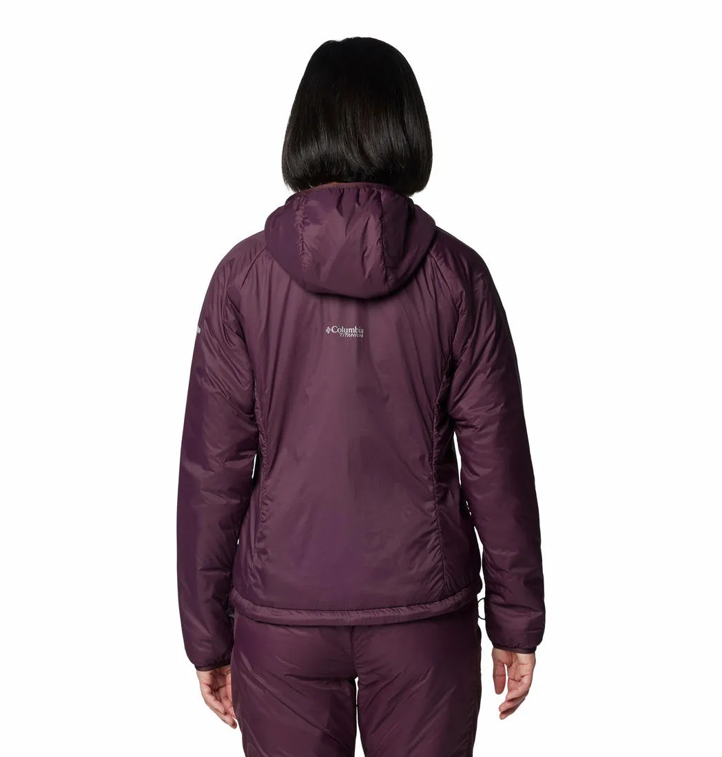 Columbia Women Red Silver Leaf II Stretch Insulated Jacket Double Layer Design Fast Zip