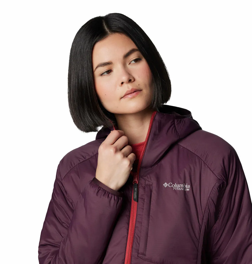 Columbia Women Red Silver Leaf II Stretch Insulated Jacket Anti Snag Zipper Pulls