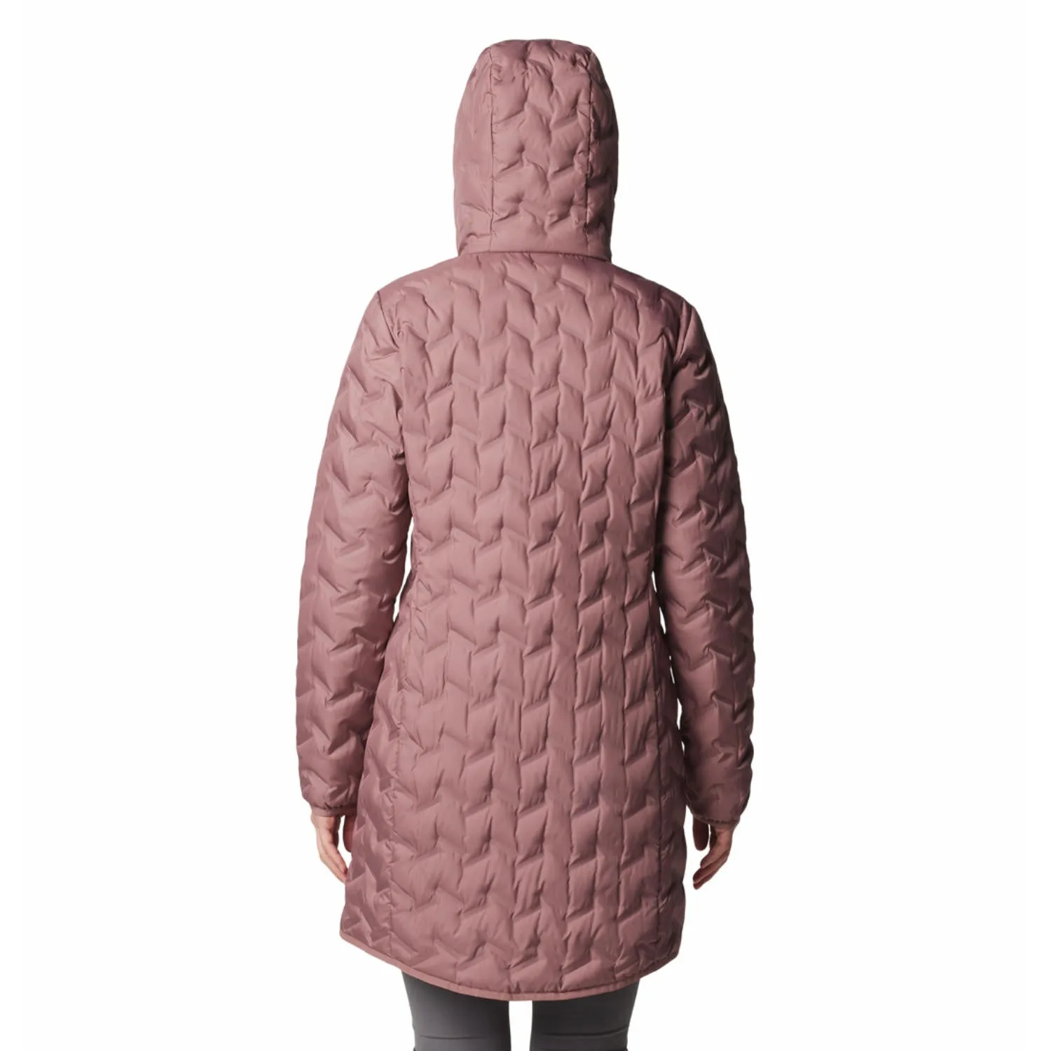Street Wear Threat Columbia Women Red Delta Ridge II Long Down Jacket