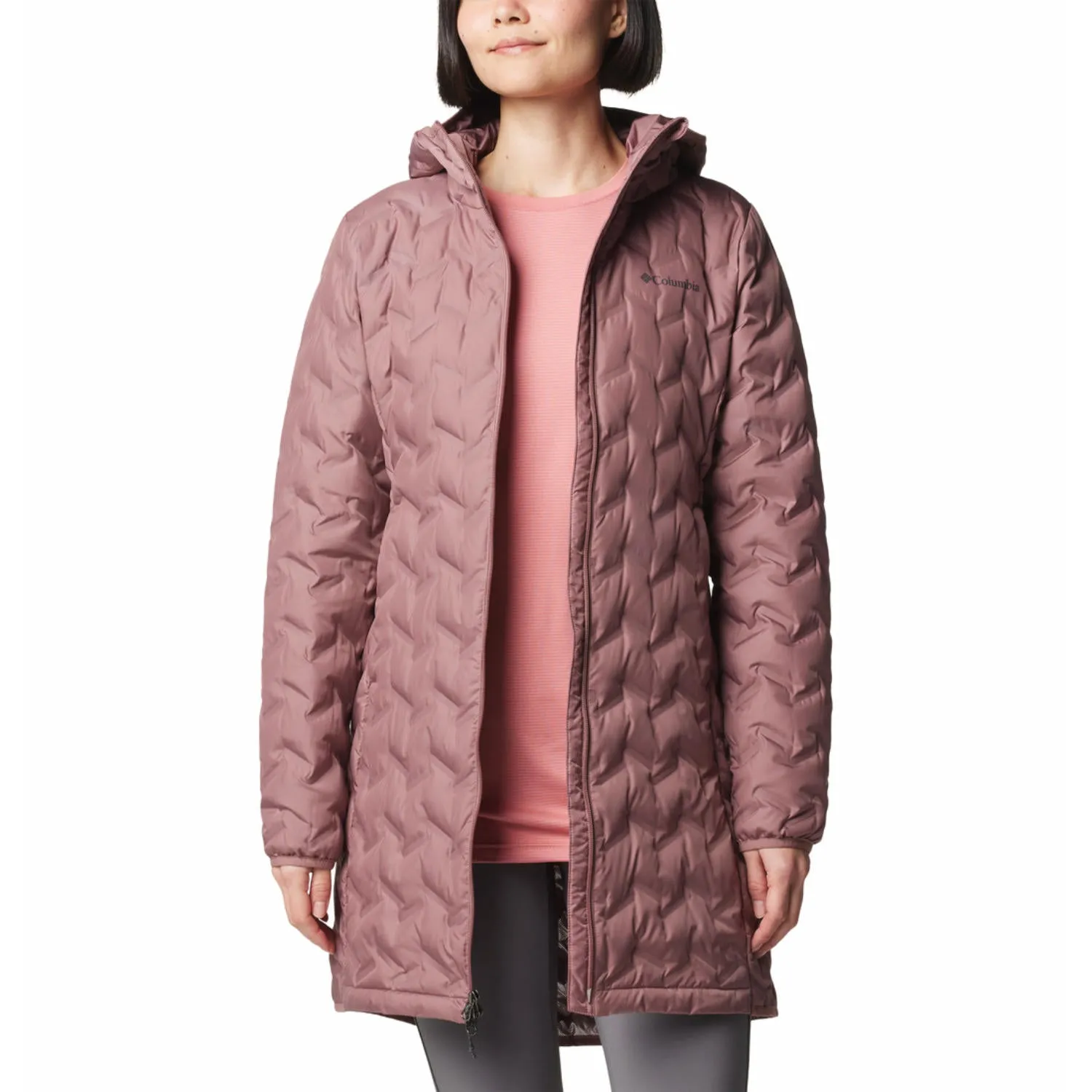 Nightwear Seamless Integration Columbia Women Red Delta Ridge II Long Down Jacket