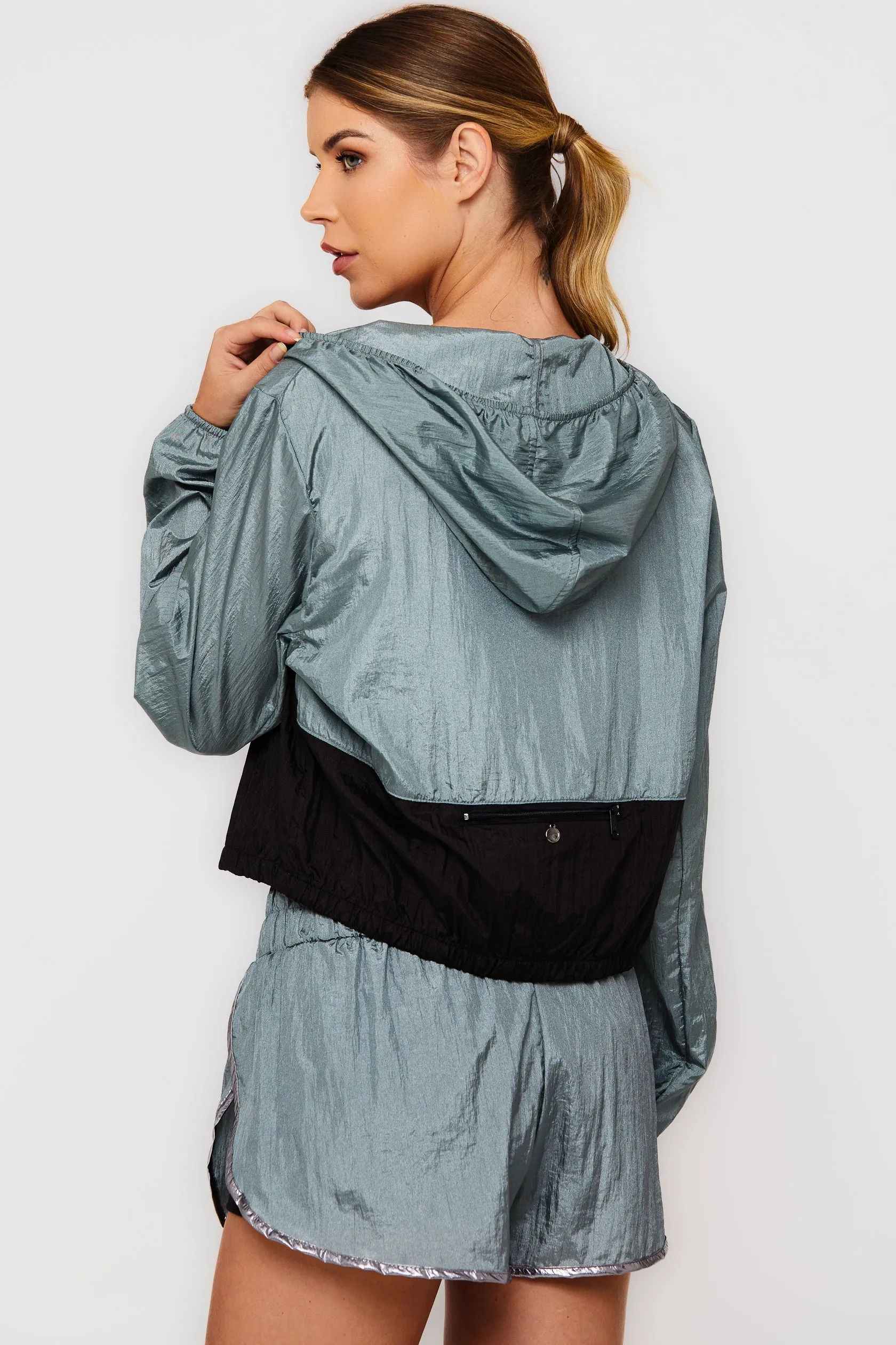 Short cintura alta Metalizado (SH01M) Quick Access Cargo Pockets