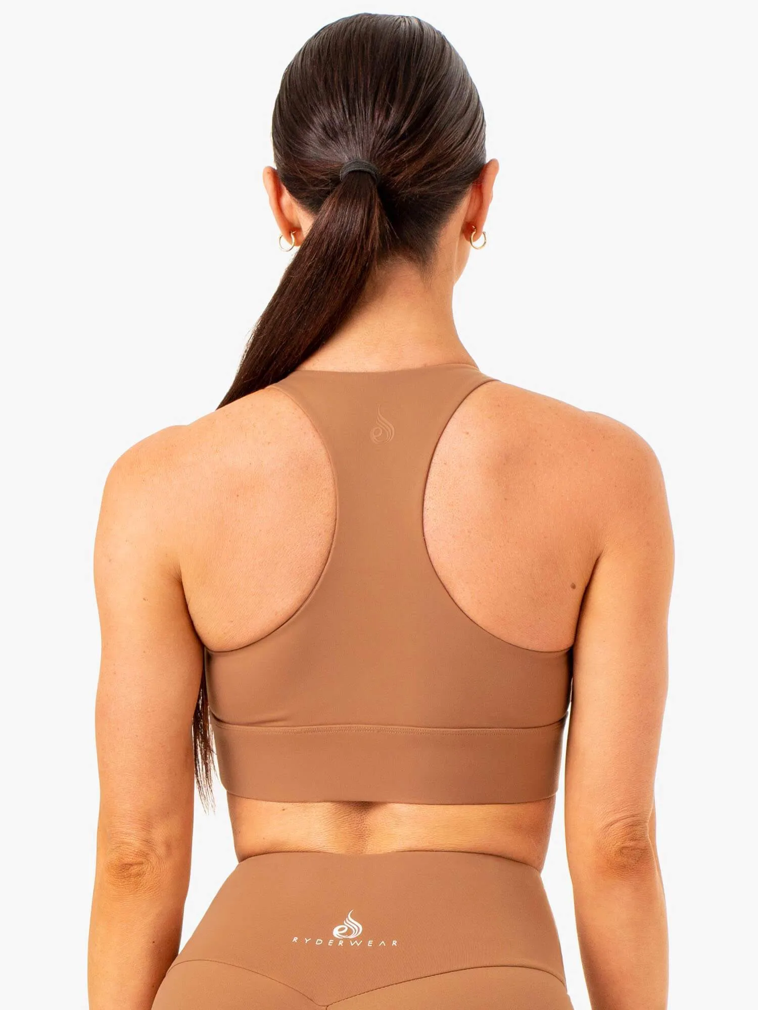 Decorative stitching seams adults Focus Contour Sports Bra - Mocha