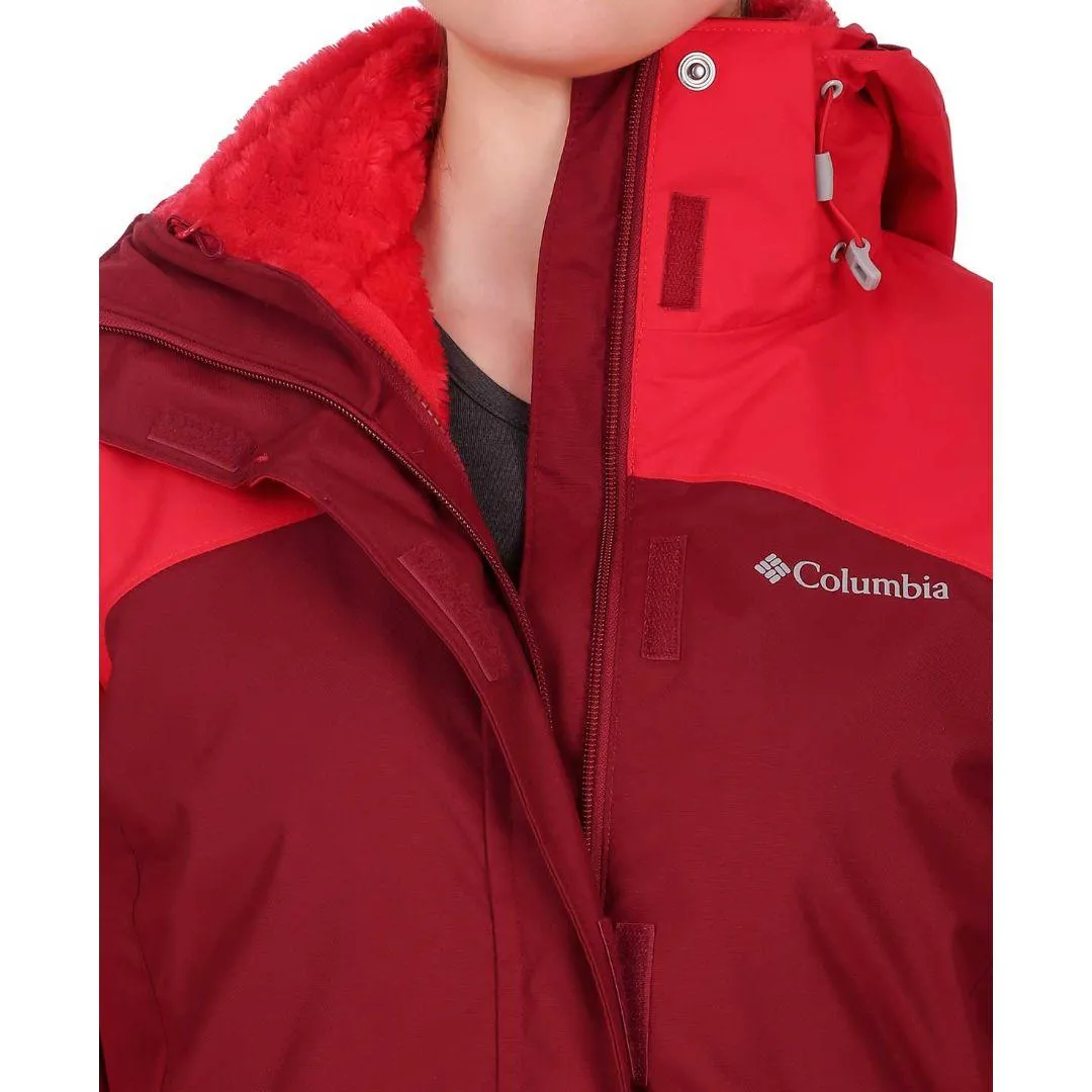 Columbia Women Red Bugaboo II Fleece Interchange Jacket cold Cologne