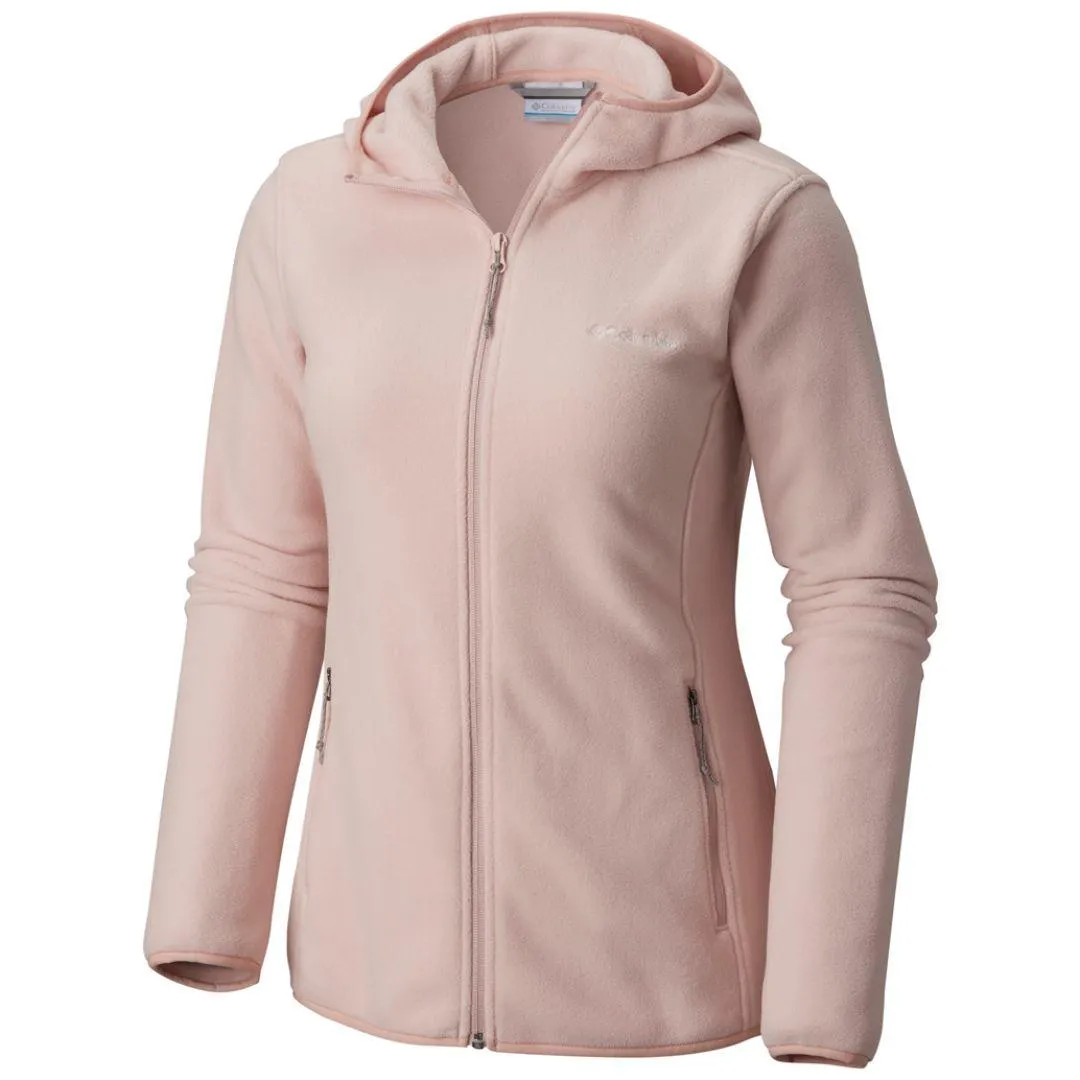 Noise Reducing Zippers Alpine Conditions Columbia Women Red Fuller Ridge Hooded Fleece Jacket