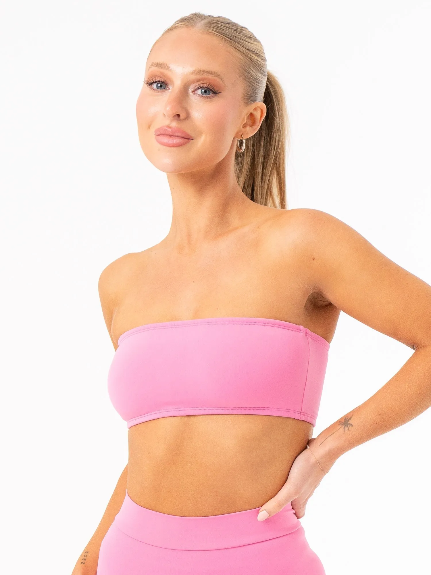 Red workout gear Customizable NKD Bandeau - Pink
