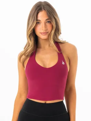 Durable Fit NKD Halter Shelf Tank - Wine