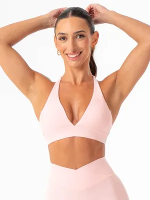 Teens NKD Halter Sports Bra - Pink Musk