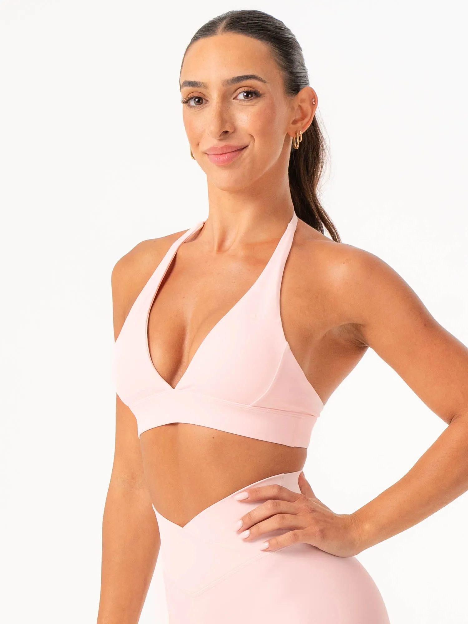 Different sizes NKD Halter Sports Bra - Pink Musk