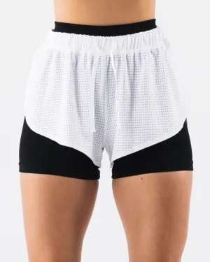Sporty Layer Quick Access Margo Mesh Short - White