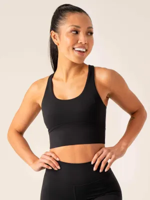 NKD Arch Sports Bra - Black Breathable fabric Supportive Side