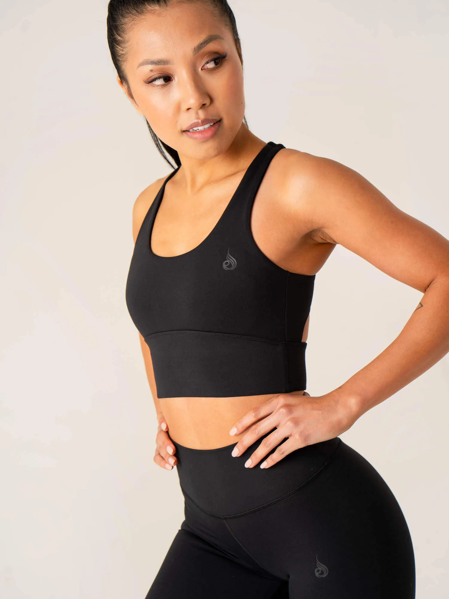 NKD Arch Sports Bra - Black Wide Band Comfortable Hold