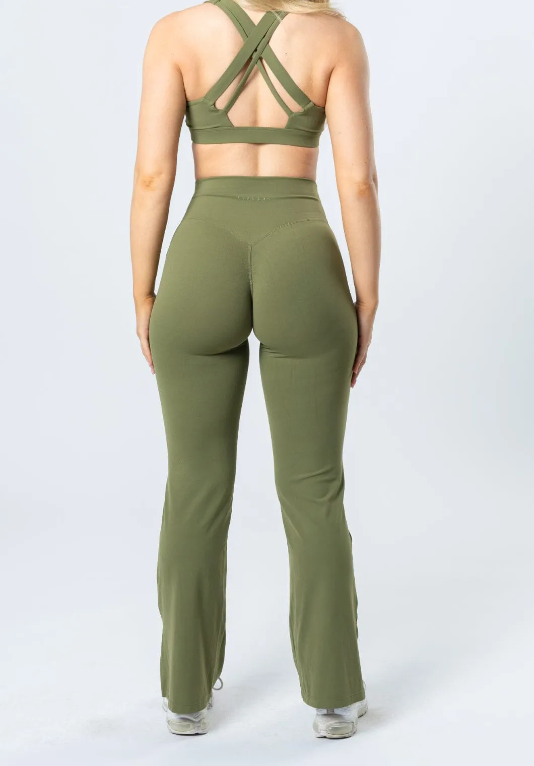 RecStretch Original Sculptseam? Plus Flare Legging 31" Olive Temperature Regulating Fabric